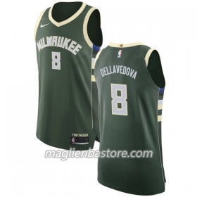 Maglia NBA Milwaukee Bucks Matthew Dellavedova 8 Nike 2017-18 Verde Swingman - Uomo